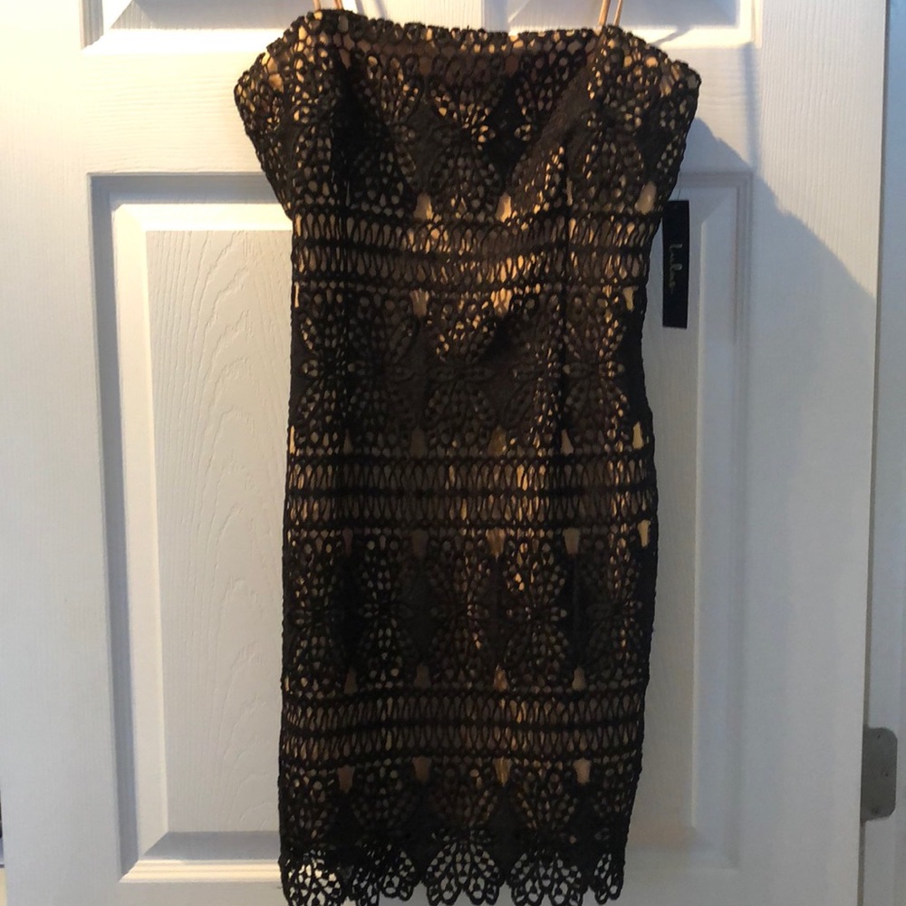 Black and Tan lace Lulu’s dress